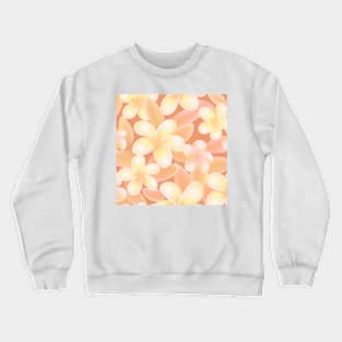 Orange Blooms in Elegant Beige: A Floral Delight Crewneck Sweatshirt